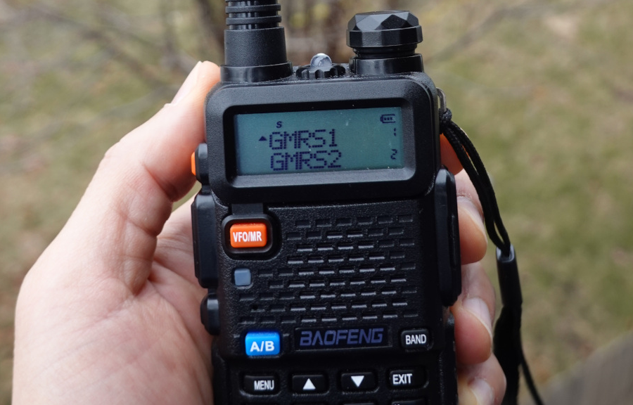 An example of popular GMRS radio from BAOFENG. This particular model is the UV-5G PRO.